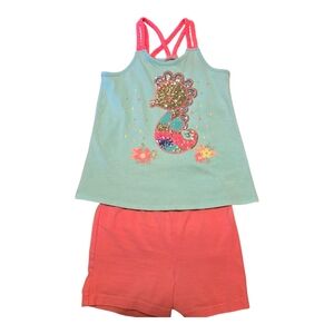 Cynthia Rowley Mint and Coral Kids Matching Set